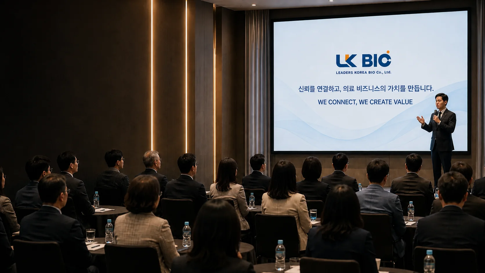 LK BIO 의료 비즈니스 파트너 행사 발표 현장